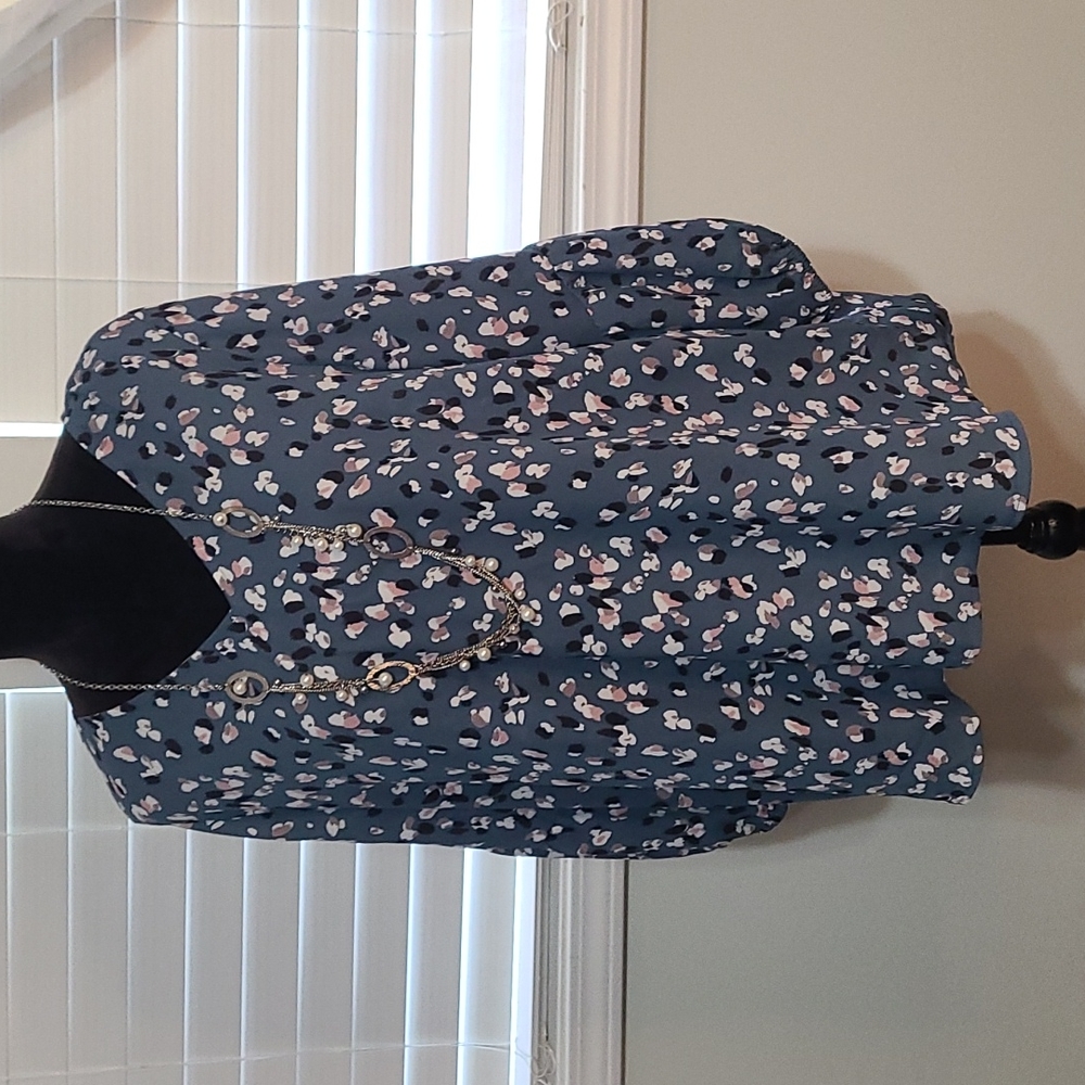 Peasant Style Plus size Top with 3/4 length Sleeves